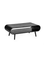 Apollo Curved Rectangular Coffee Table with Shelf