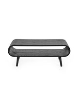Apollo Curved Rectangular Coffee Table with Shelf