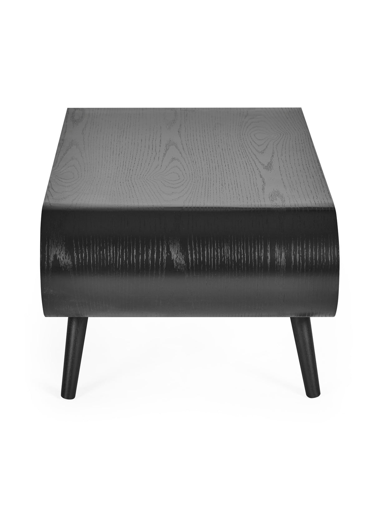 Apollo Curved Rectangular Coffee Table with Shelf