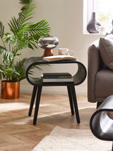 Apollo Curved Square Side Table with Shelf