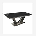 Arial Coffee Table with Black Glass Top