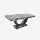 Arial Coffee Table with Grey Marble Top
