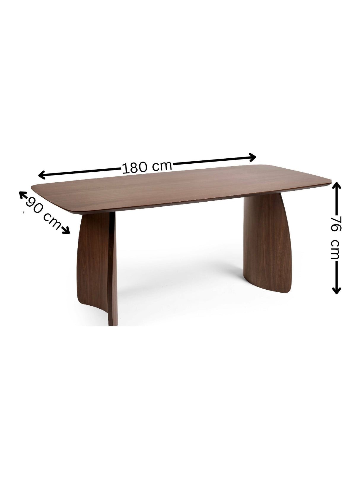 Artemis Curved Leg Rectangular 4-6 Seater Dining Table