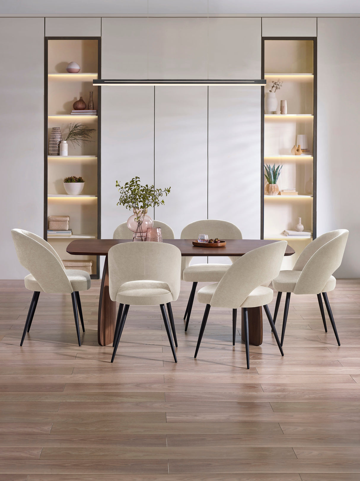 Artemis Curved Leg Rectangular 4-6 Seater Dining Table