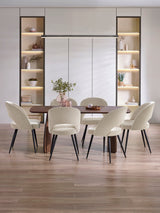 Artemis Curved Leg Rectangular 4-6 Seater Dining Table