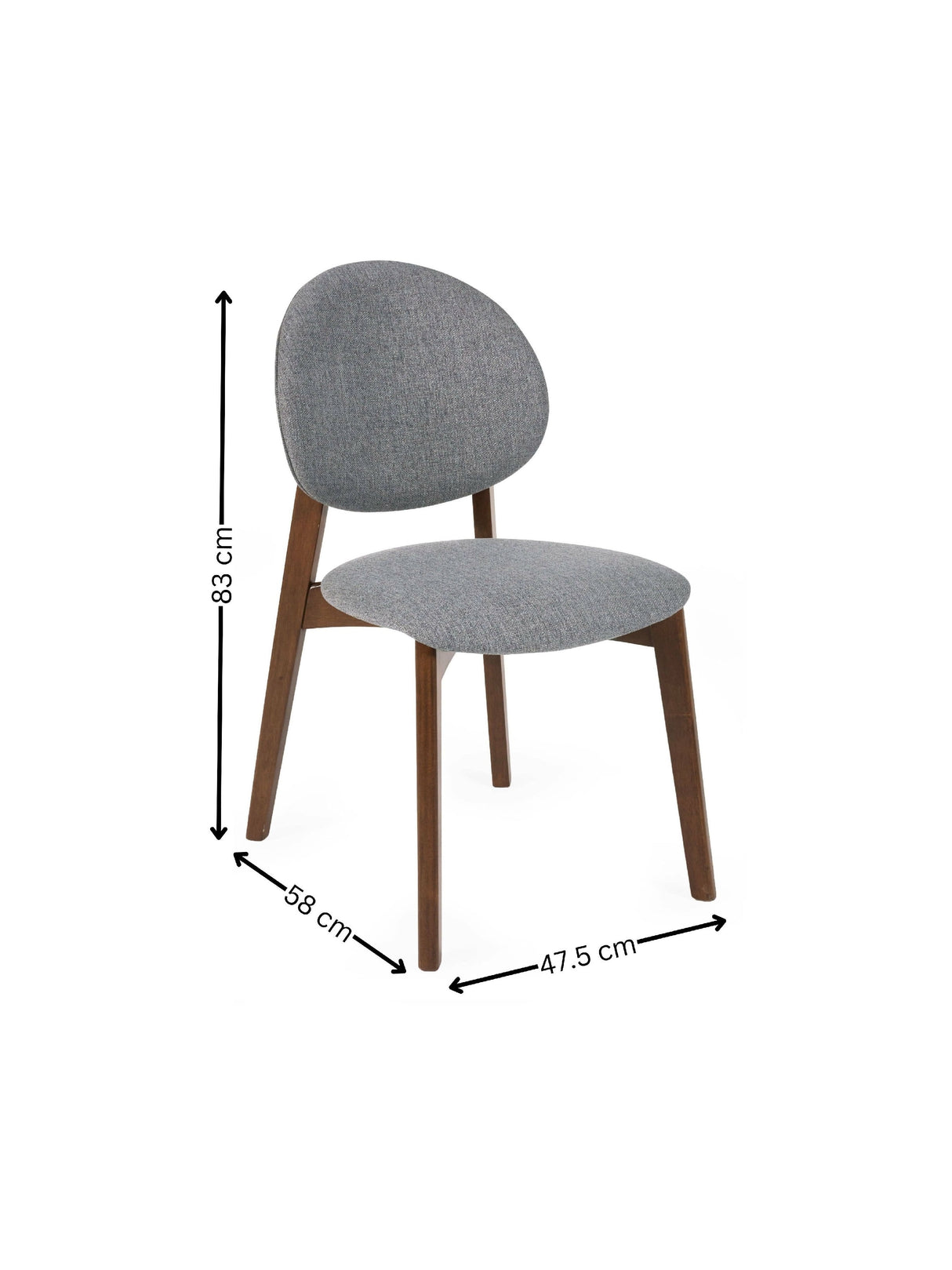 Artemis Upholstered Round Back Dining Chair (Set of 2)