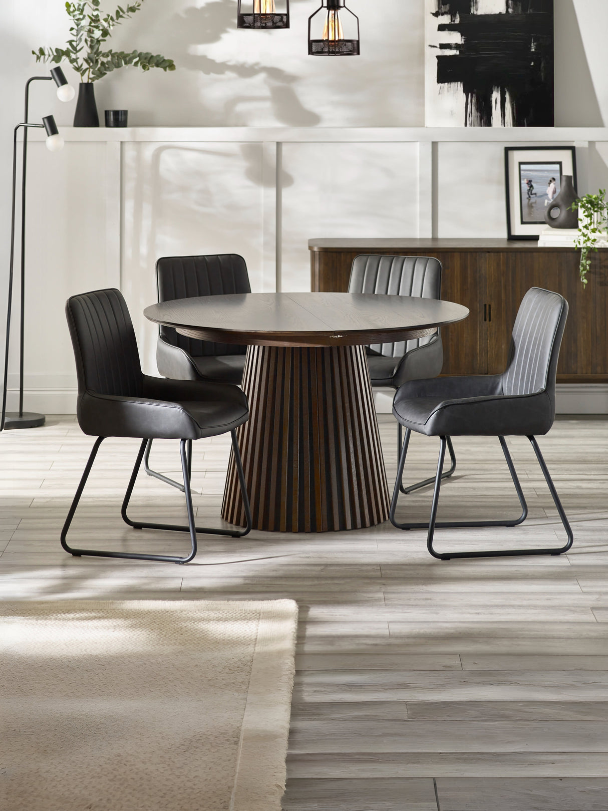 Arya Round to Oval Extending 4-6 Seater Dining Table