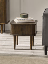 Arya Side Table with Sliding Door Storage
