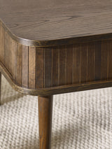 Arya Rectangular Coffee Table with Sliding Door Storage