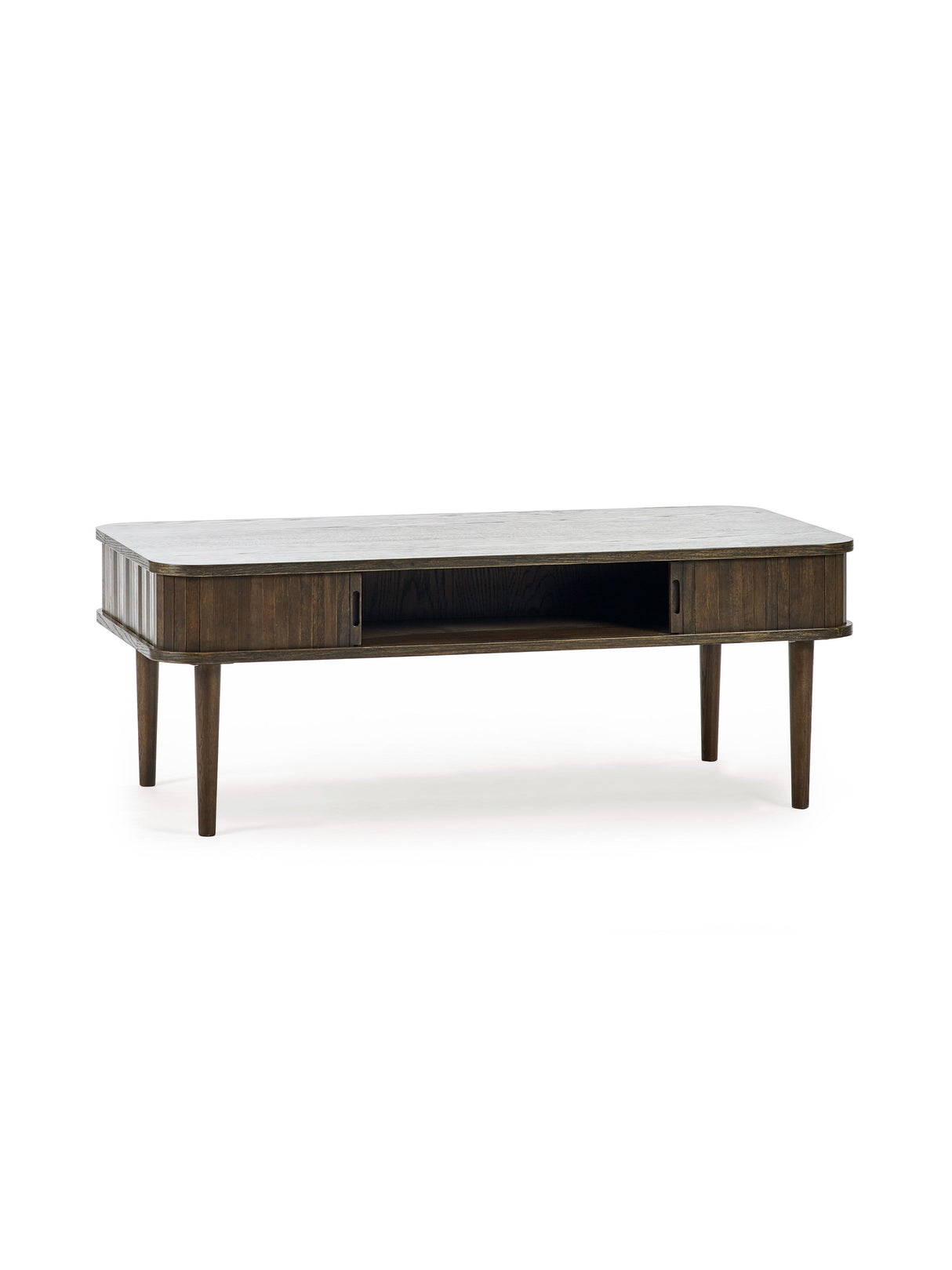 Arya Rectangular Coffee Table with Sliding Door Storage
