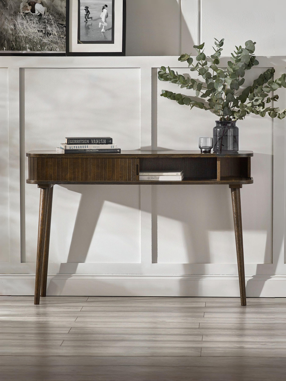 Arya Console Table with Sliding Door Storage