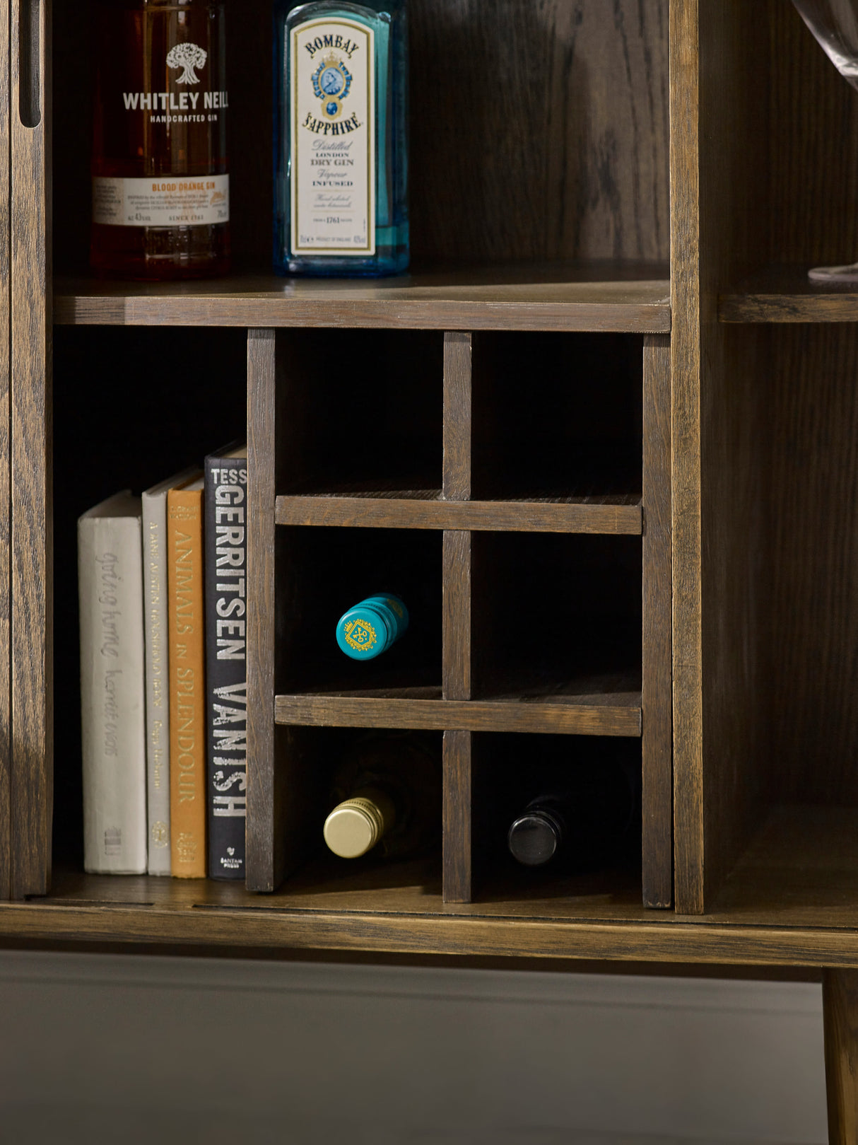 Arya Drinks Cabinet with Sliding Doors