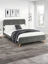 Astrid Fabric Button Upholstered Bed