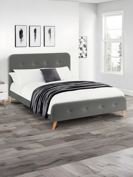 Astrid Fabric Button Upholstered Bed