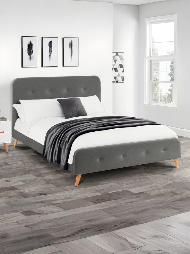 Astrid Fabric Button Upholstered Bed