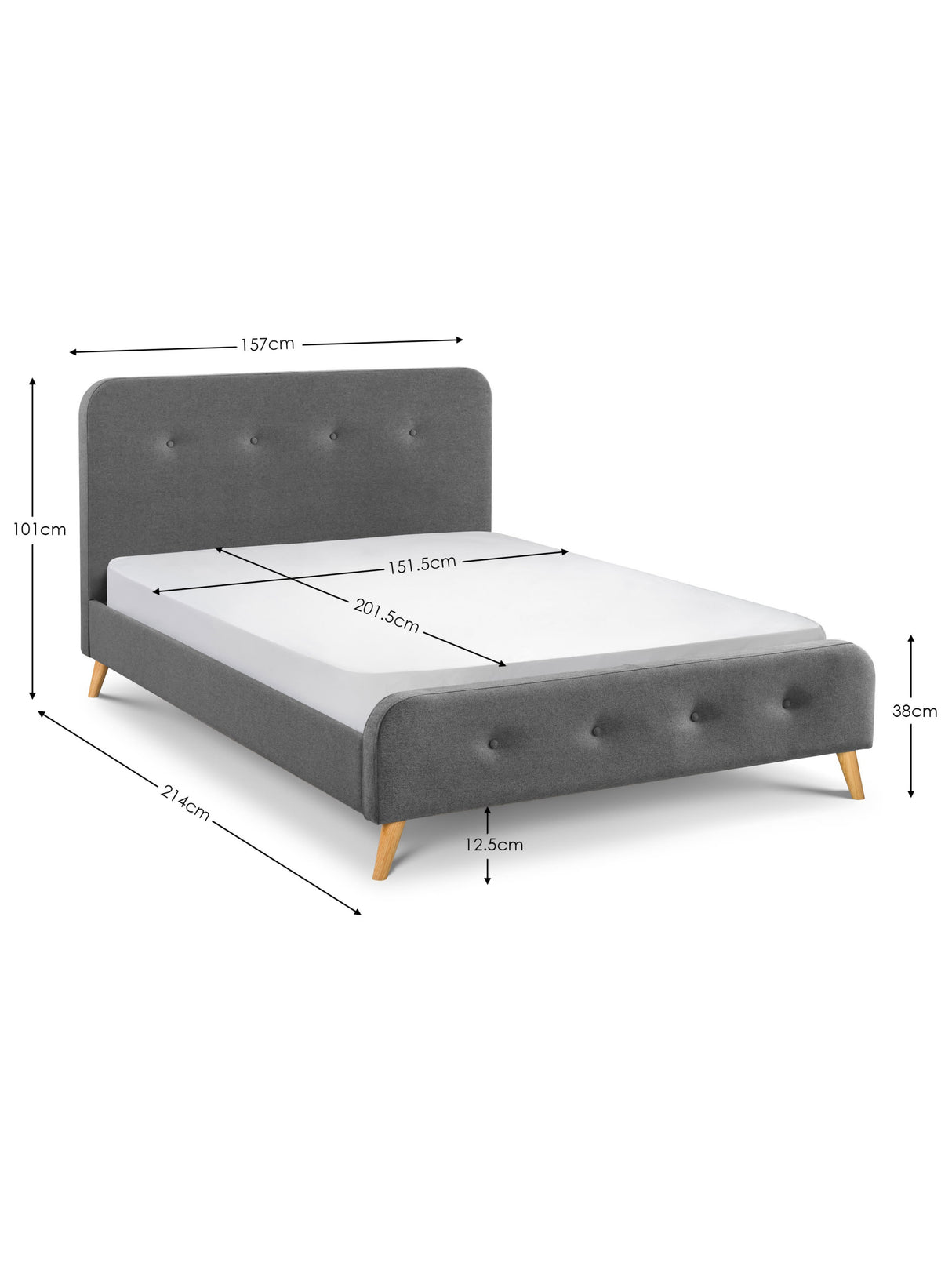 Astrid Fabric Button Upholstered Bed