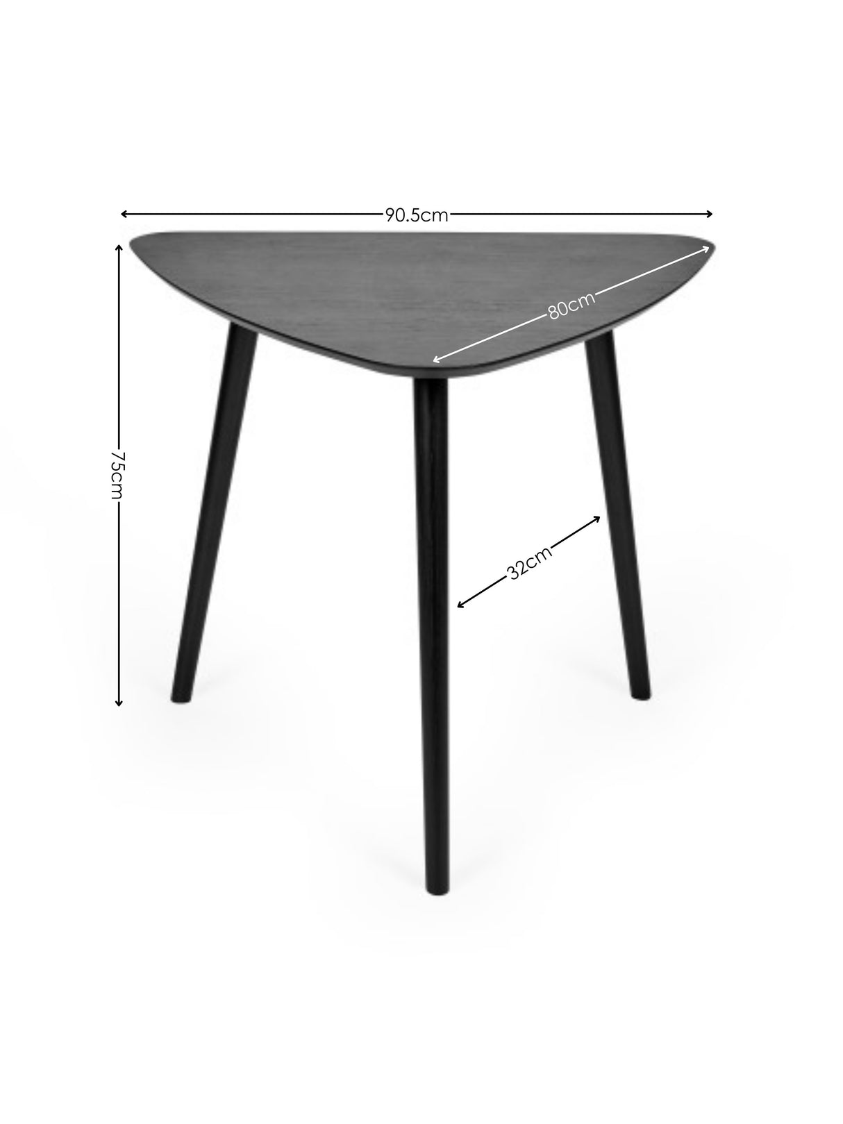 Athena Triangular 2-3 Seater Dining Table