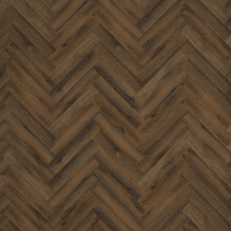 Allora Rigid Herringbone Vinyl Flooring Woodland Oak