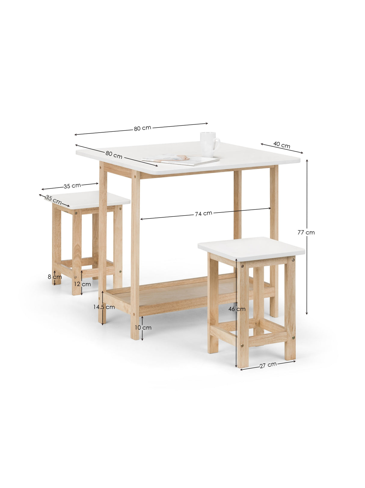 Bergen Compact Folding 2 Seater Bar Set
