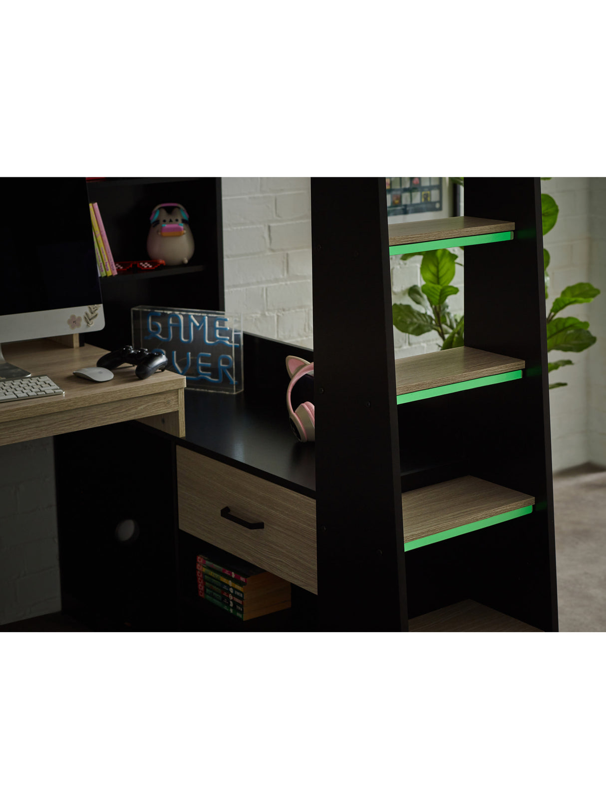 Blaze Gaming High Sleeper Bed with Desk
