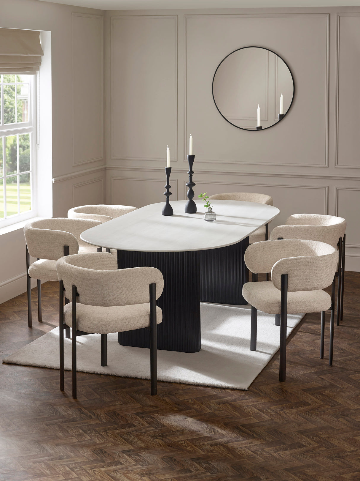Bolivia Oval 6 Seater Dining Table