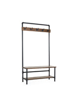 Boston Coat Rack with Bench and Shelf