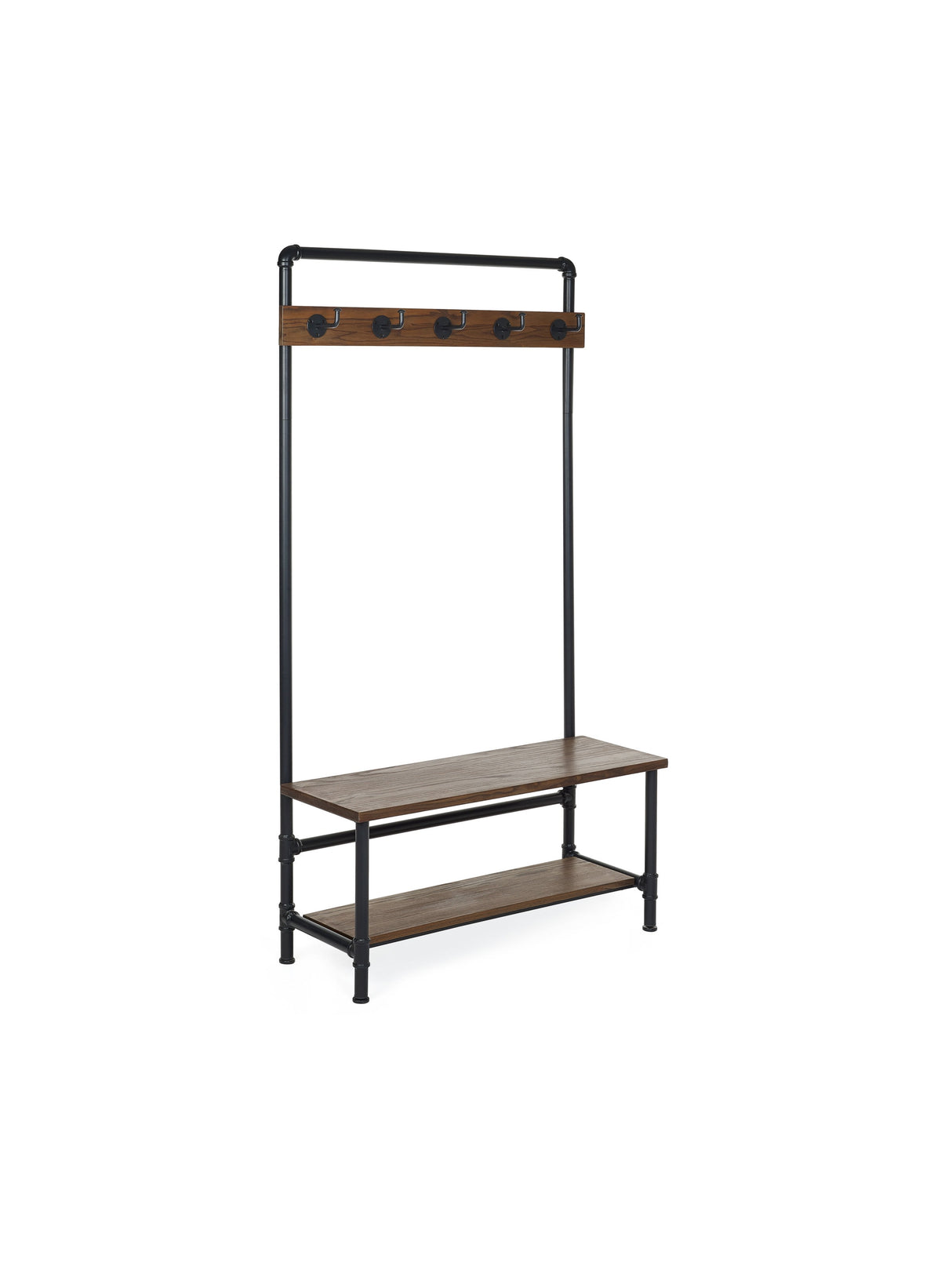 Boston Coat Rack with Bench and Shelf