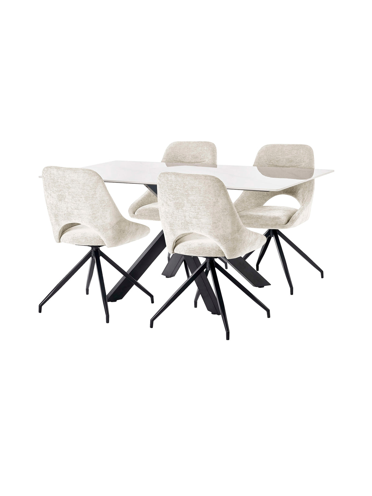 Bradley Rectangular Ceramic Top 4-6 Seater Dining Table
