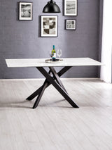 Bradley Rectangular Ceramic Top 4-6 Seater Dining Table