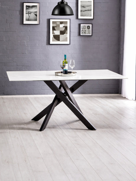 Bradley Rectangular Ceramic Top 4-6 Seater Dining Table