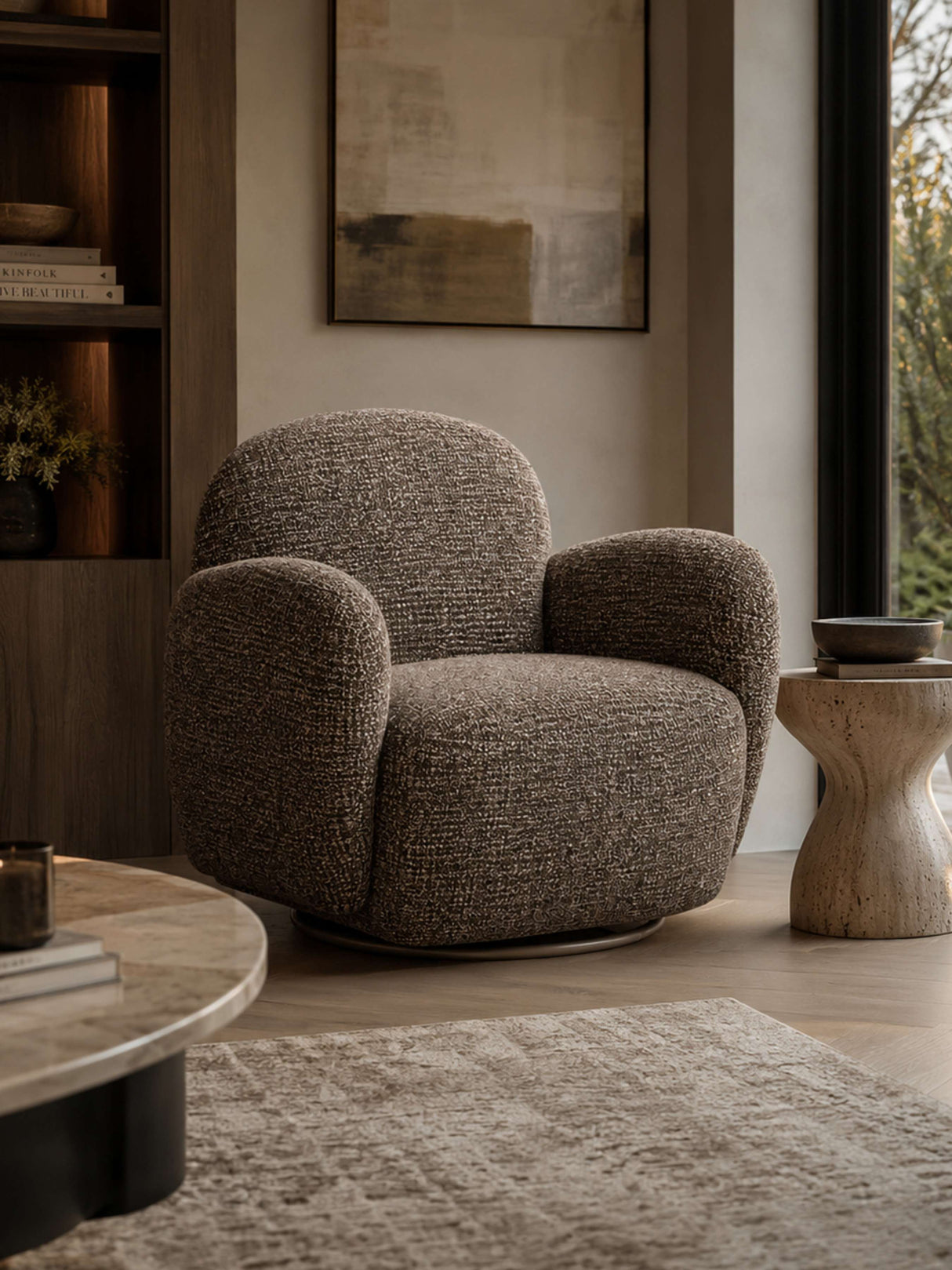 Bramley Upholstered Swivel Accent Chair