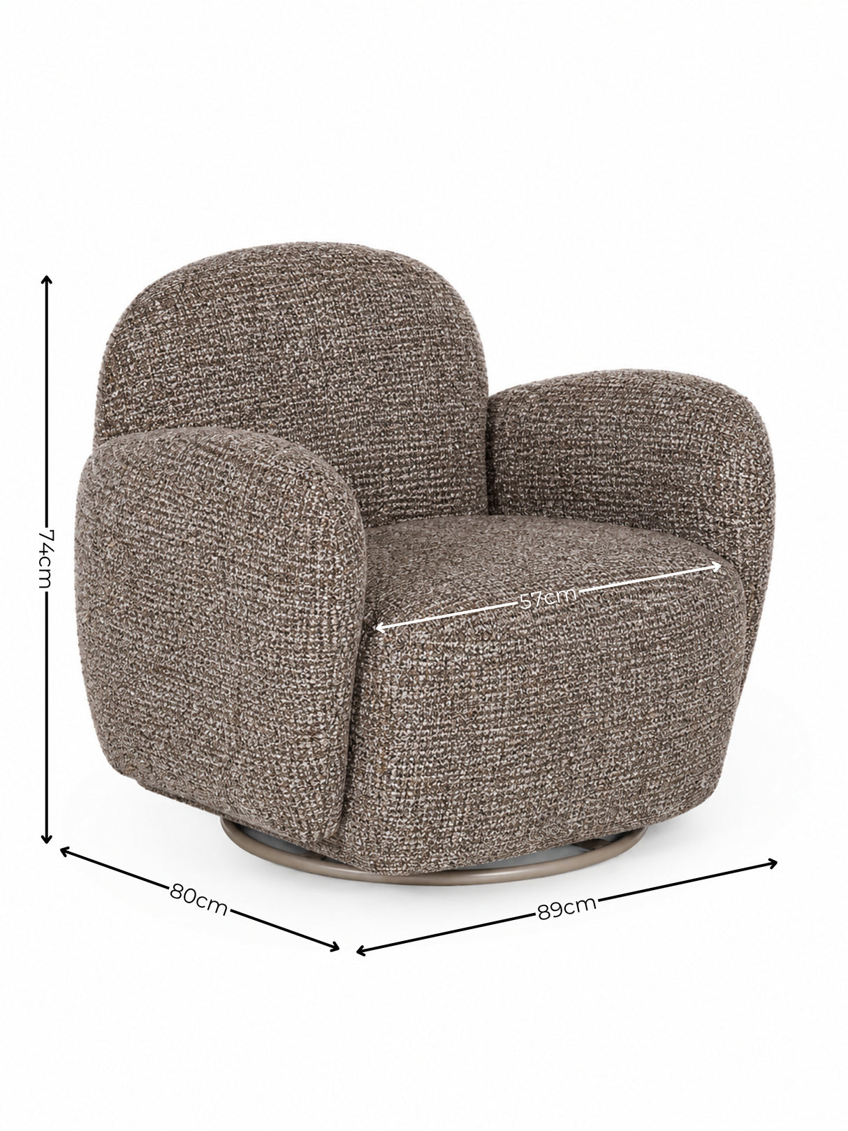 Bramley Upholstered Swivel Accent Chair