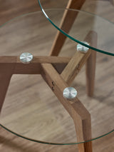 Bryant Round Glass Top Nest of 2 Side Tables