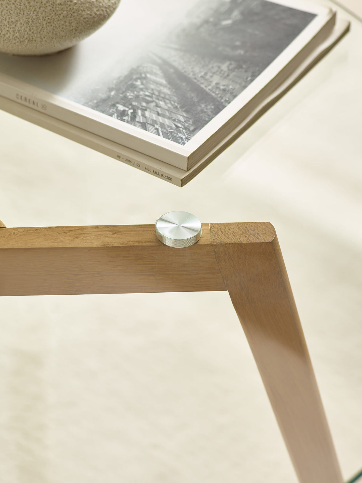 Bryant Round Glass Top Coffee Table