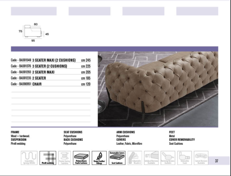 Batal Italian Sofa Range
