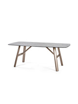 Callisto Rectangular Bubble Effect Glass Top Dining Table