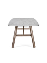 Callisto Rectangular Bubble Effect Glass Top Dining Table
