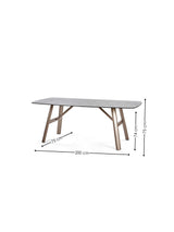 Callisto Rectangular Bubble Effect Glass Top Dining Table
