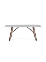 Callisto Rectangular Bubble Effect Glass Top Dining Table