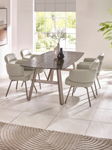 Callisto Upholstered Swivel Dining Chair (Set of 2)