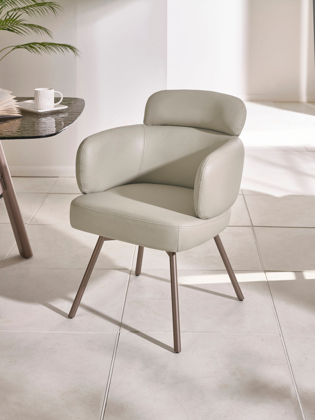 Callisto Upholstered Swivel Dining Chair (Set of 2)