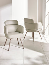 Callisto Upholstered Swivel Dining Chair (Set of 2)