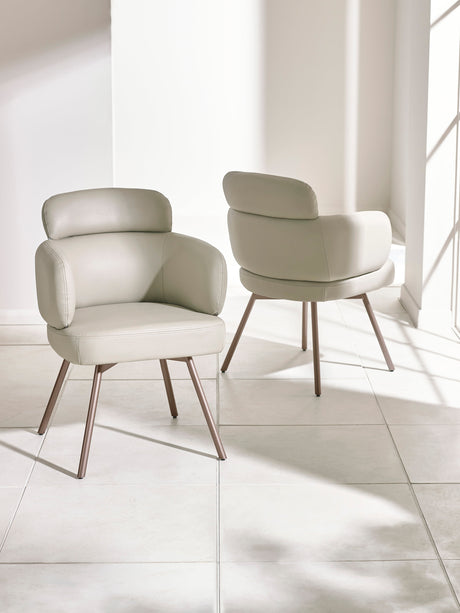 Callisto Upholstered Swivel Dining Chair (Set of 2)