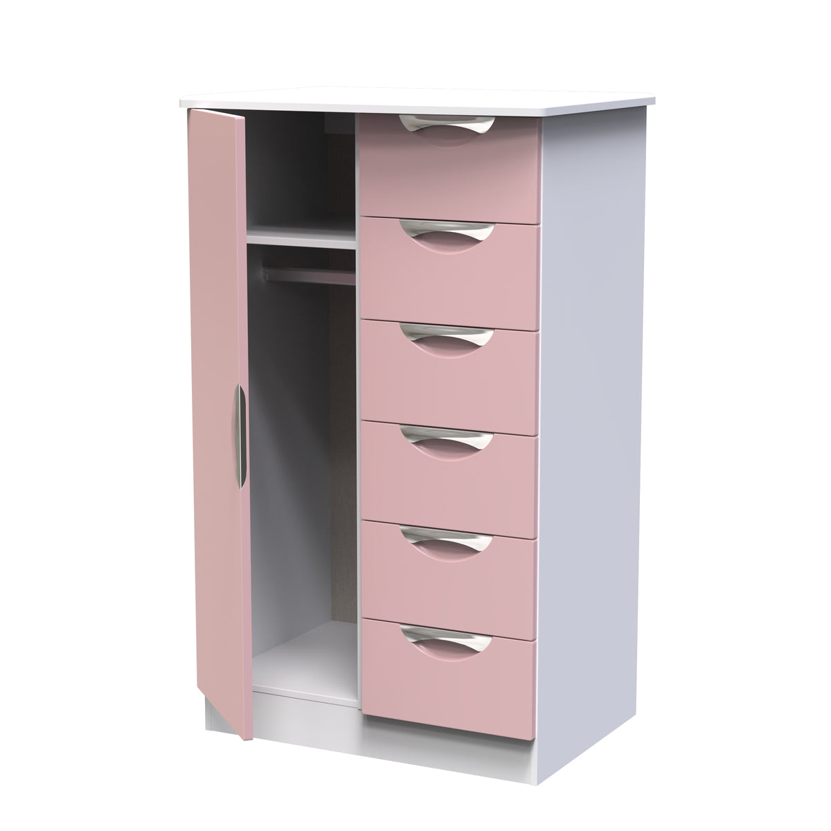 Camden 1 Door 5 Drawer Kids Robe