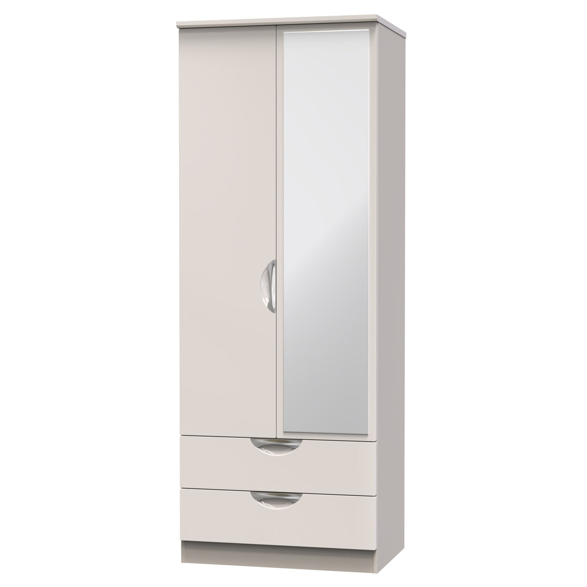 Camden 2ft6in 2 Drawer Mirror Wardrobe
