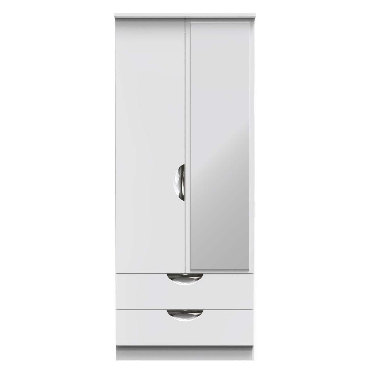 Camden 2ft6in 2 Drawer Mirror Wardrobe