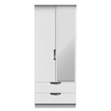 Camden 2ft6in 2 Drawer Mirror Wardrobe
