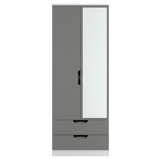 Camden Tall 2 Drawer Mirrored Wardrobe