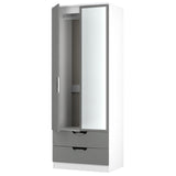 Camden Tall 2 Drawer Mirrored Wardrobe