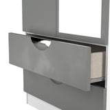Camden Tall 2 Drawer Mirrored Wardrobe